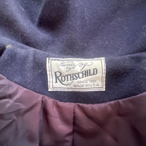 Vintage Rothschild Girls Sailor Navy Peacoat Size 7 ILGWU Union made USA - Picture 8 of 12